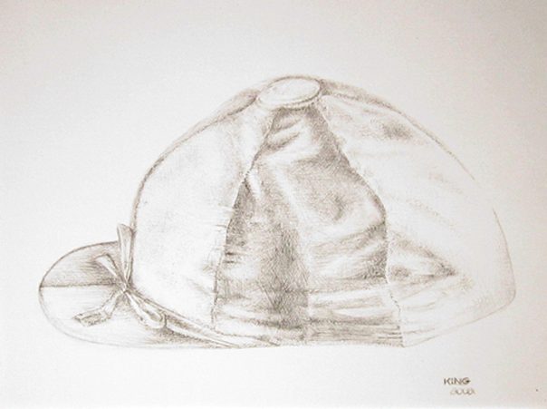 Silverpoint Drawing of Jockey's Cap